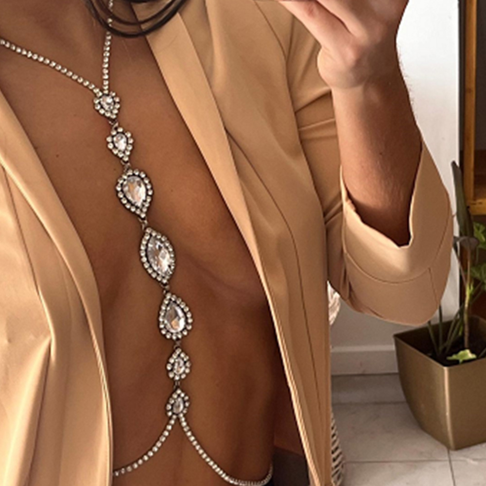 Body Jewelry Harness - Fashion Sexy Water Drop Necklace Chest