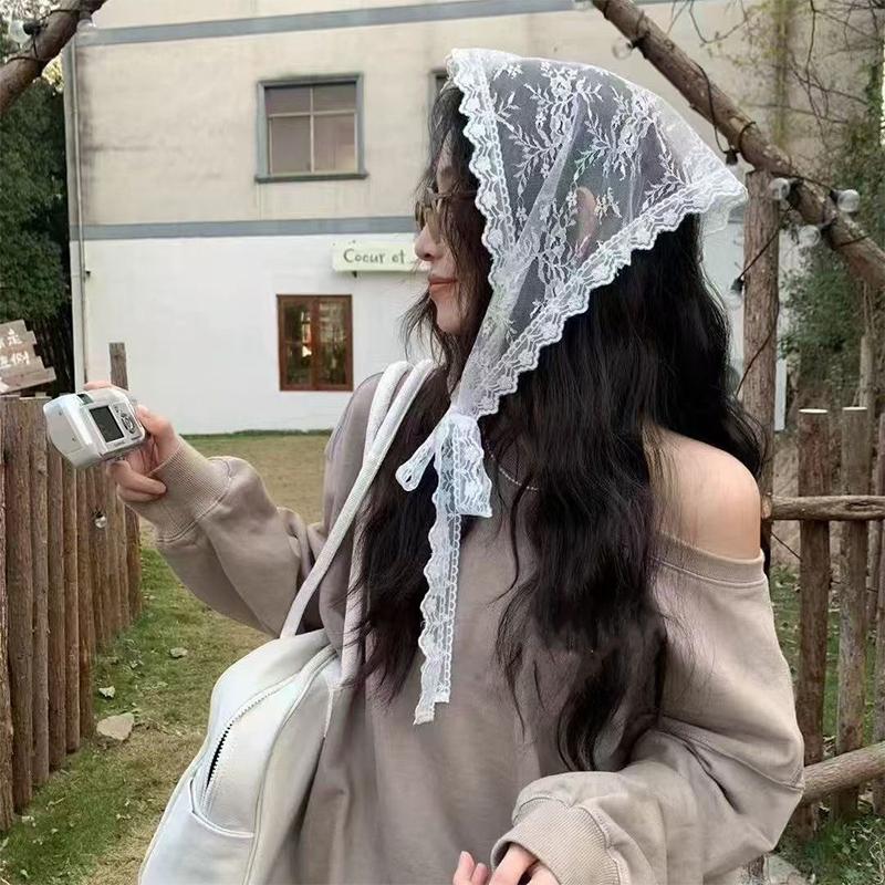 Body Jewelry Waist - *Frilly Cute Lace Bandana Scarf Convertible