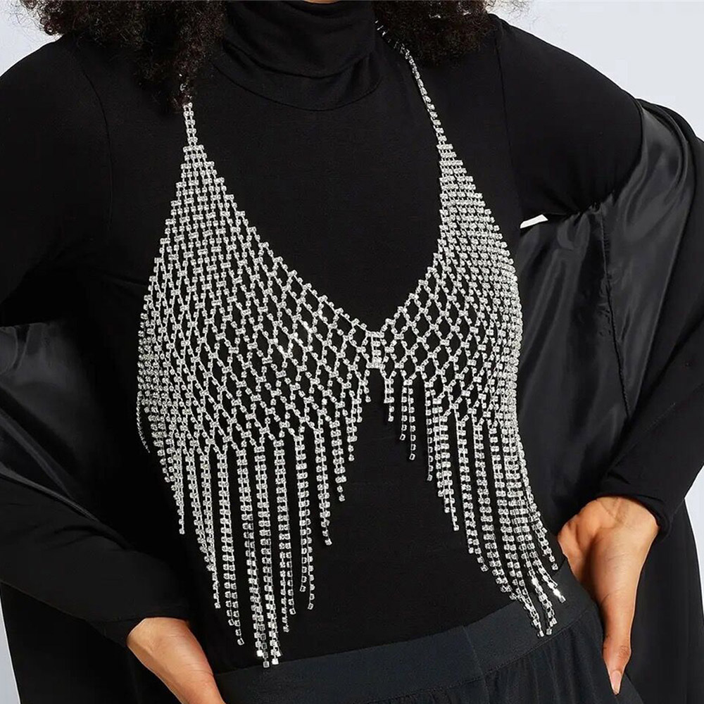 Body Jewelry Good Quality - CUIER Hot Sale Full Rhinestones Tassel