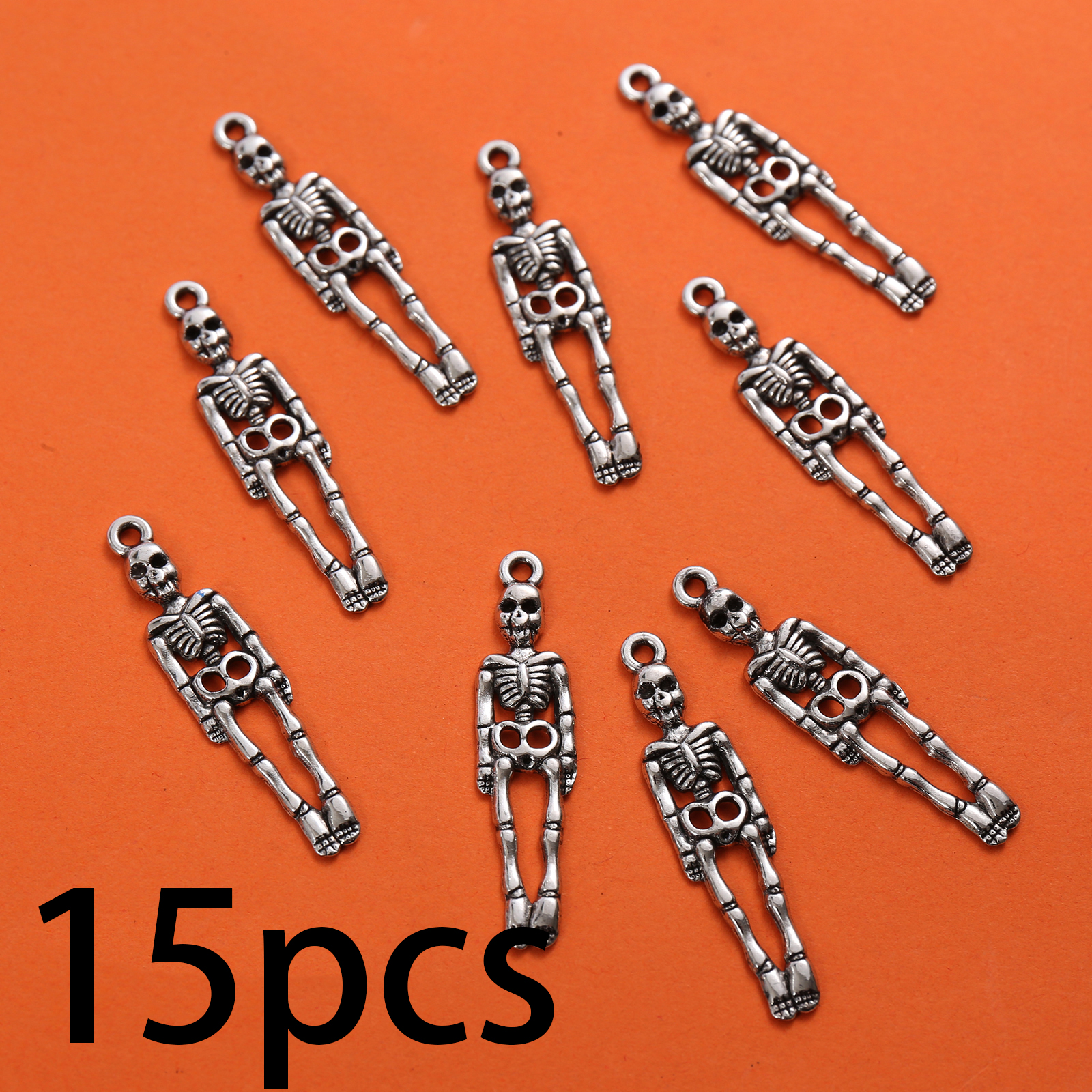 Body Jewelry Earrings - 15-Piece Set of Full-Body Human Skeleton