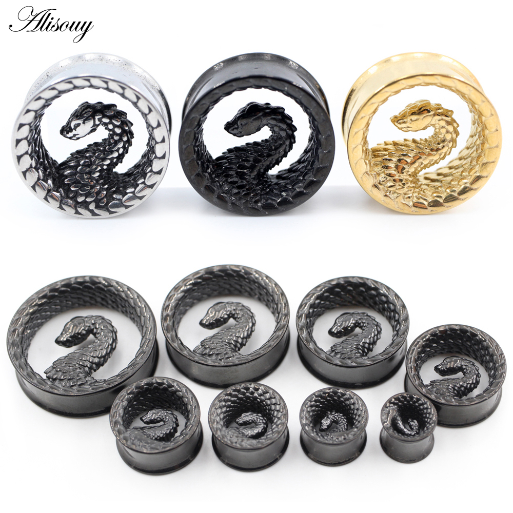 Body Jewelry Threadless - Alisouy 1PC Stainless Steel Snake Scales