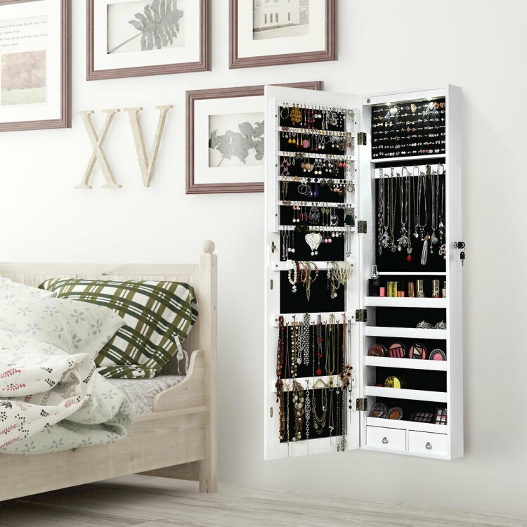 Body Jewelry Earrings - Jewelry Cabinet Lockable Armoire Storage Wall