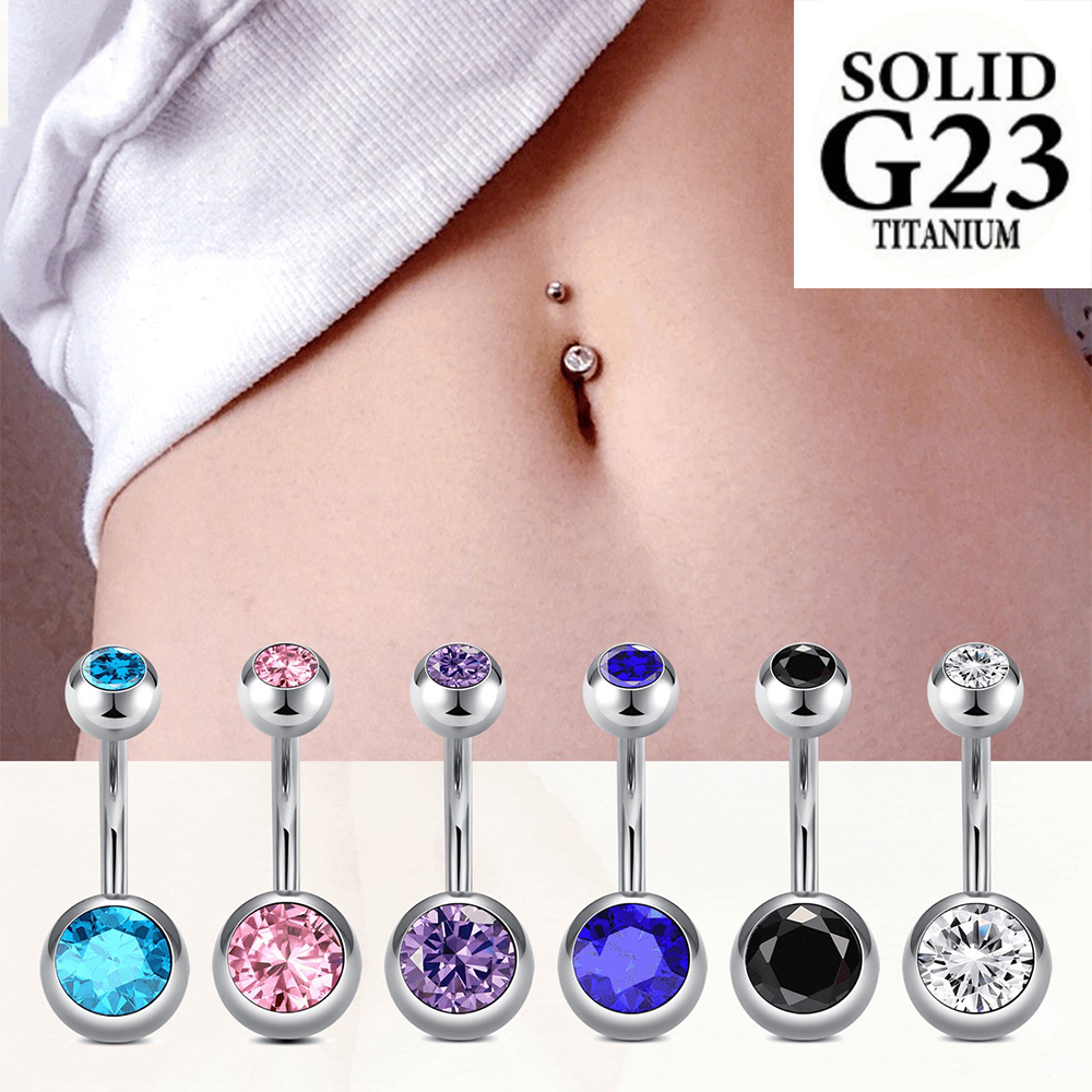 Body Jewelry Internally Threaded - 1pcs Titanium Belly Ring Belly Button