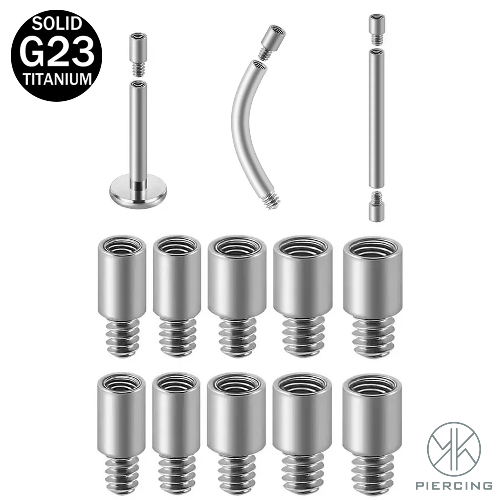 Body Jewelry Internally Threaded - 10 Pcs ASTM F136 Titanium Internal