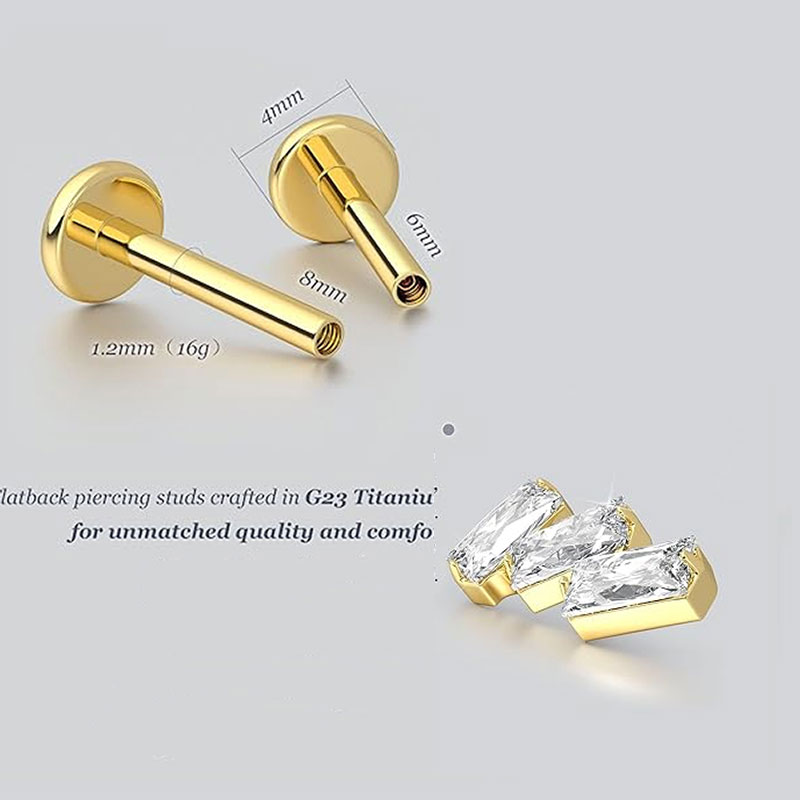2pcs F136 G23 Titanium Cartila - Body Jewelry Threadless recensie en prijs