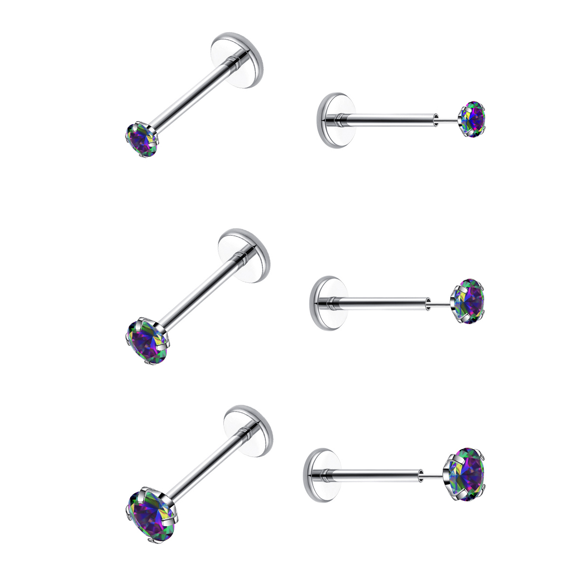 20G Flat Back Threadless Earri - Body Jewelry Threadless recensie en prijs