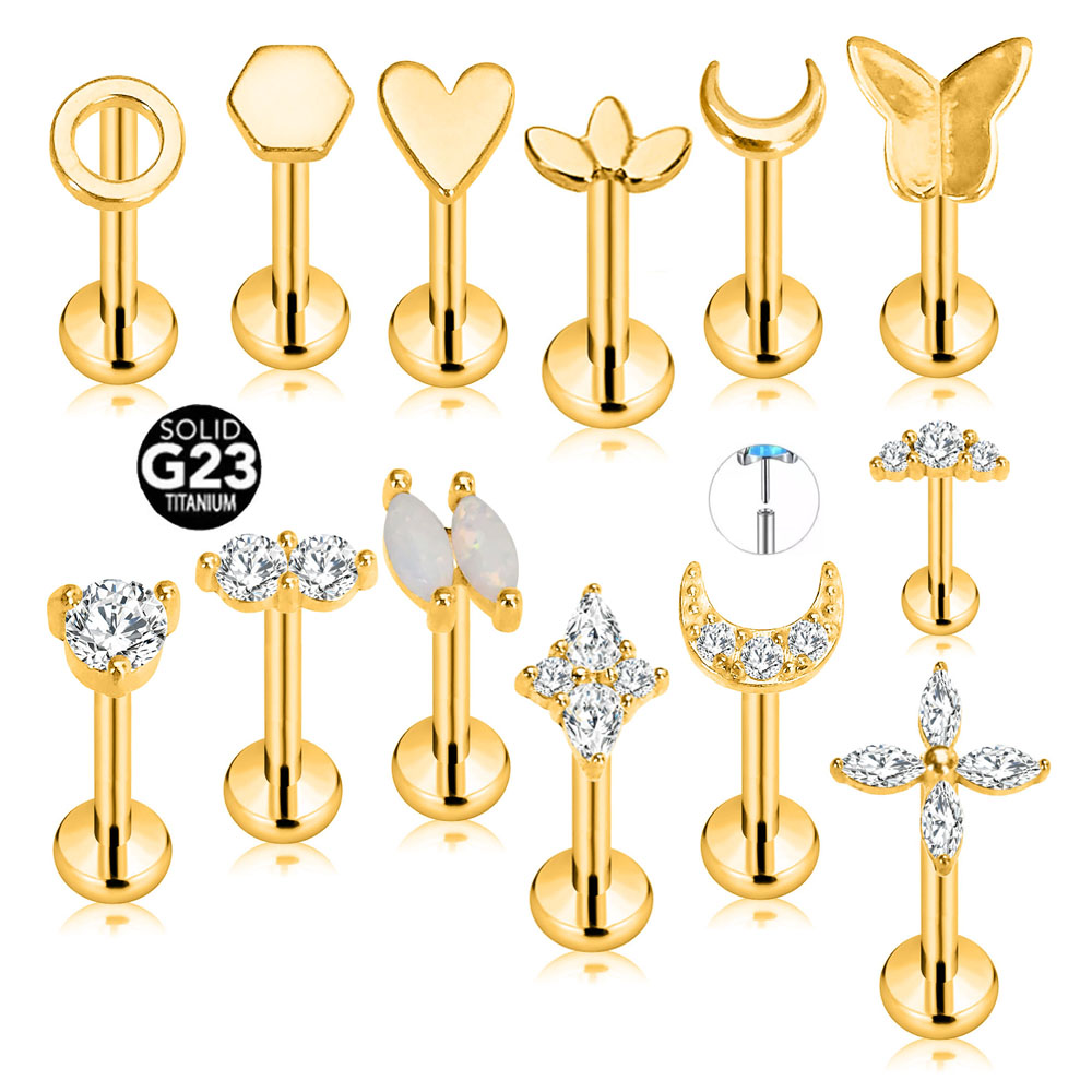ASTM F136 G23 Titanium Flower  - Body Jewelry Threadless recensie en prijs