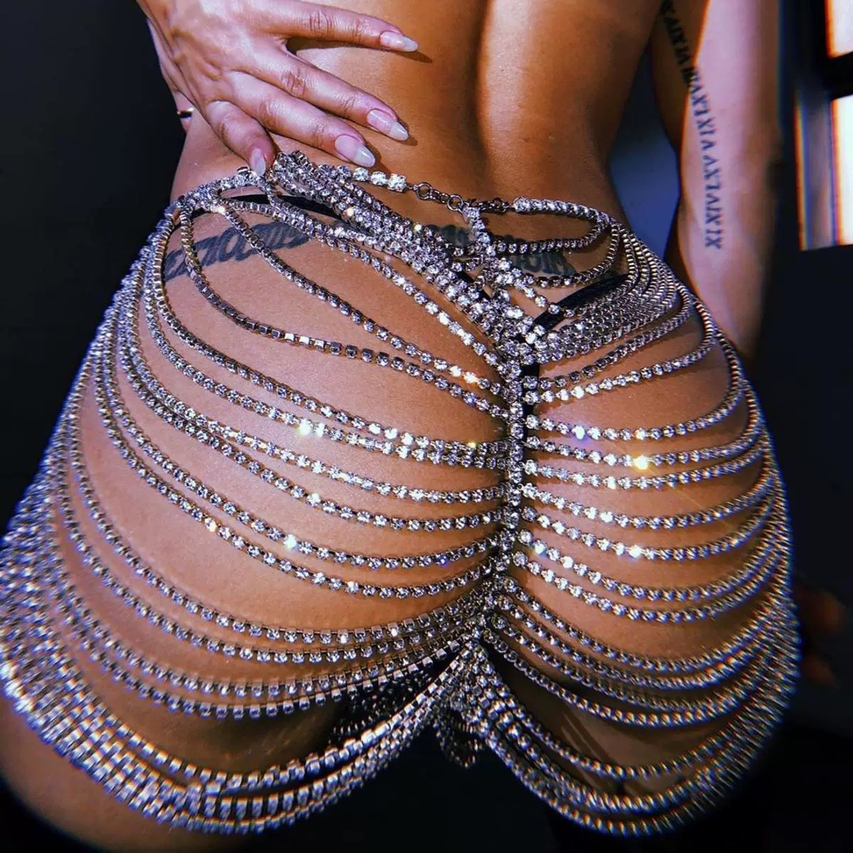 1pcSexy Fashionable Rhinestone - Body Jewelry Rhinestone recensie en prijs
