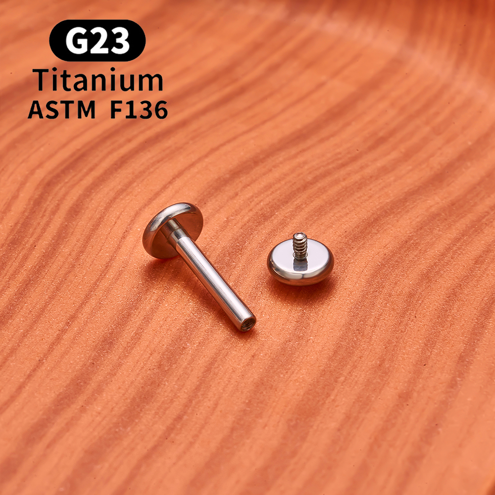 ASTM F136 Titanium Labret Lip  - Body Jewelry Internally Threaded recensie en prijs