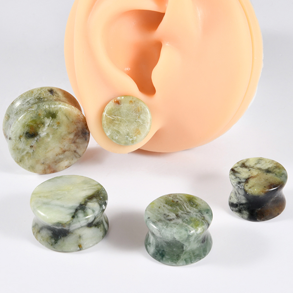 1-2PCS Nature Green-yellow Jad - Yellow Body Jewelry recensie en prijs