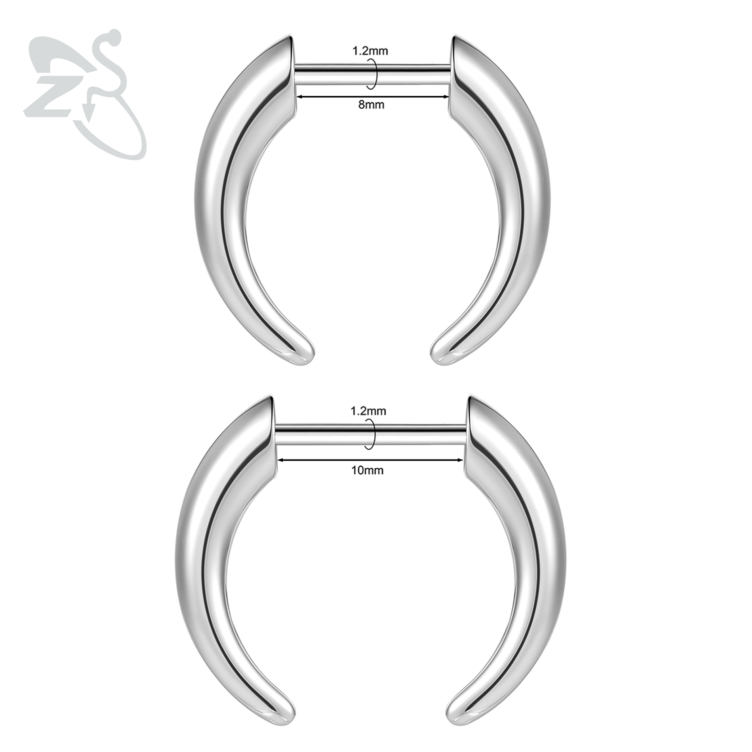 ZS 1 Piece 16G Threadless Stai - Body Jewelry Threadless recensie en prijs