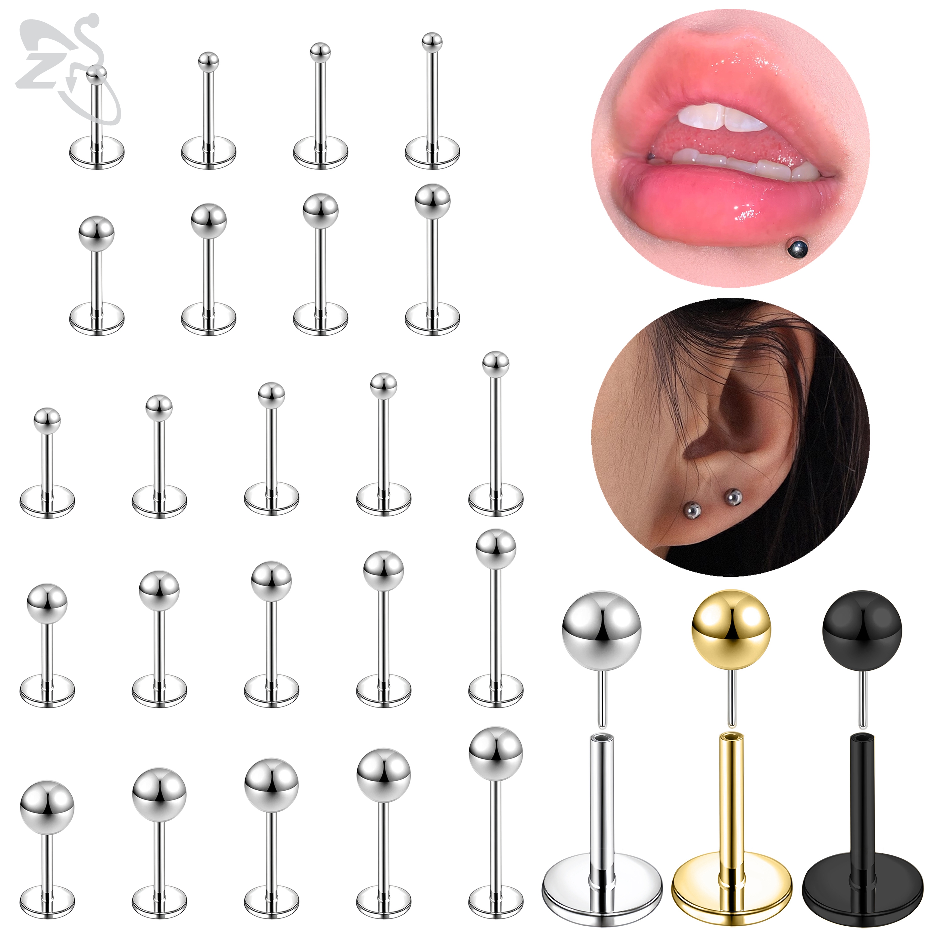 ZS 10 Pcs/lot Plug-In Style 18 - Body Jewelry Threadless recensie en prijs