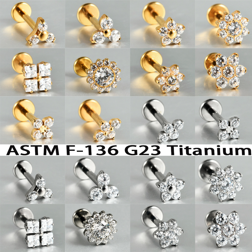 1PC ASTM F136 G23 Titanium Flo - Body Jewelry Internally Threaded recensie en prijs