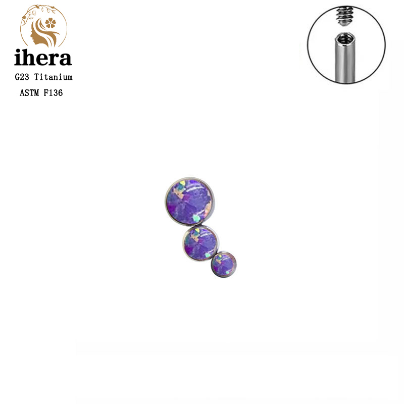G23 Titanium Round Zircon Flat - Body Jewelry Internally Threaded recensie en prijs