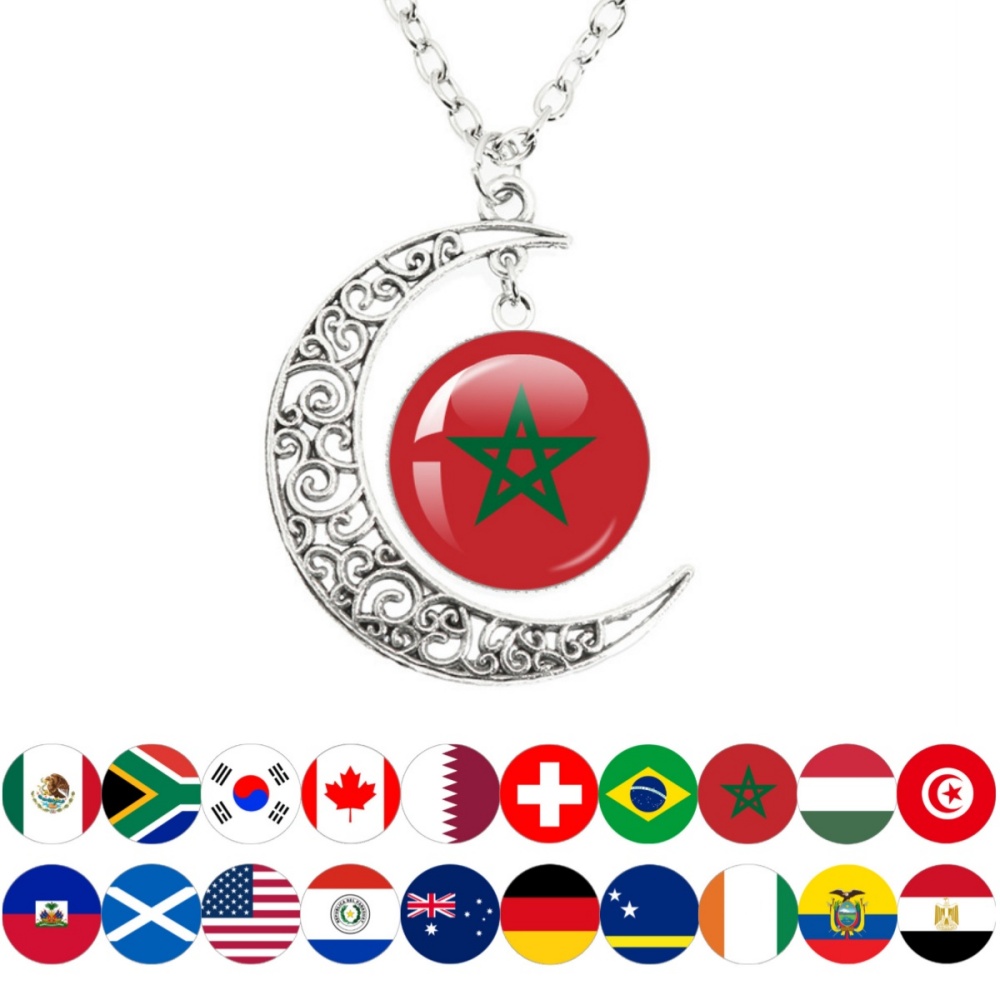 National Flag Moon Pendant Nec - Body Jewelry Australia recensie en prijs