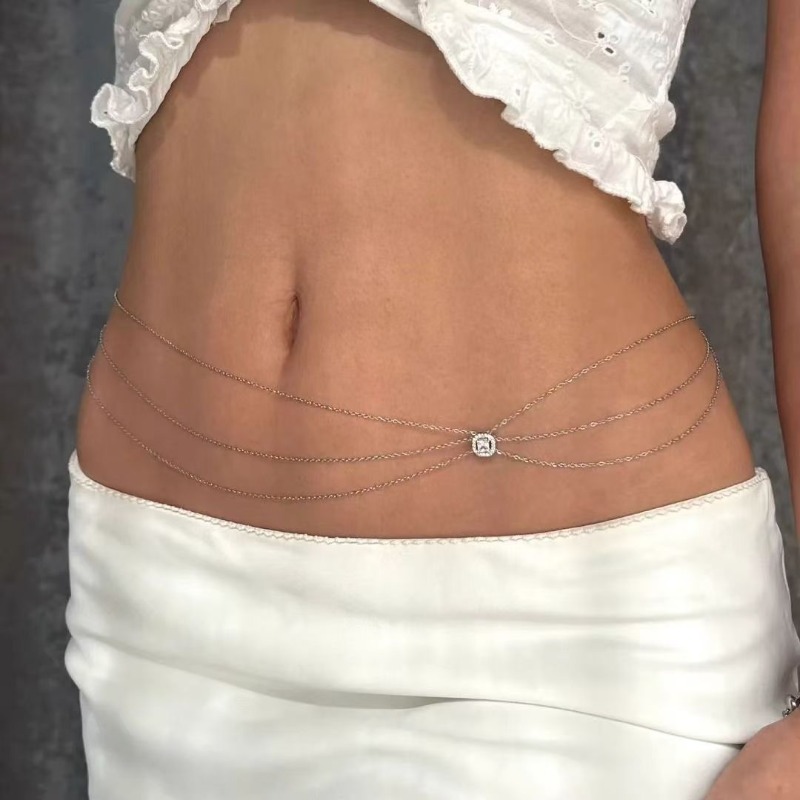 Summer  Hot Metal Waist Chain  - Body Jewelry Rhinestone recensie en prijs