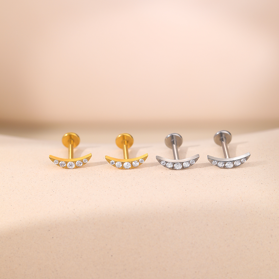1Pc Titanium Zircon Ear Tragus - Body Jewelry Internally Threaded recensie en prijs