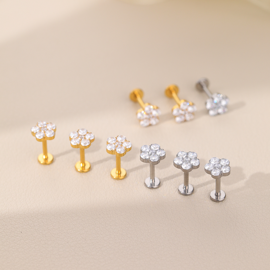 1Pc Titanium Zircon Ear Tragus - Body Jewelry Internally Threaded recensie en prijs