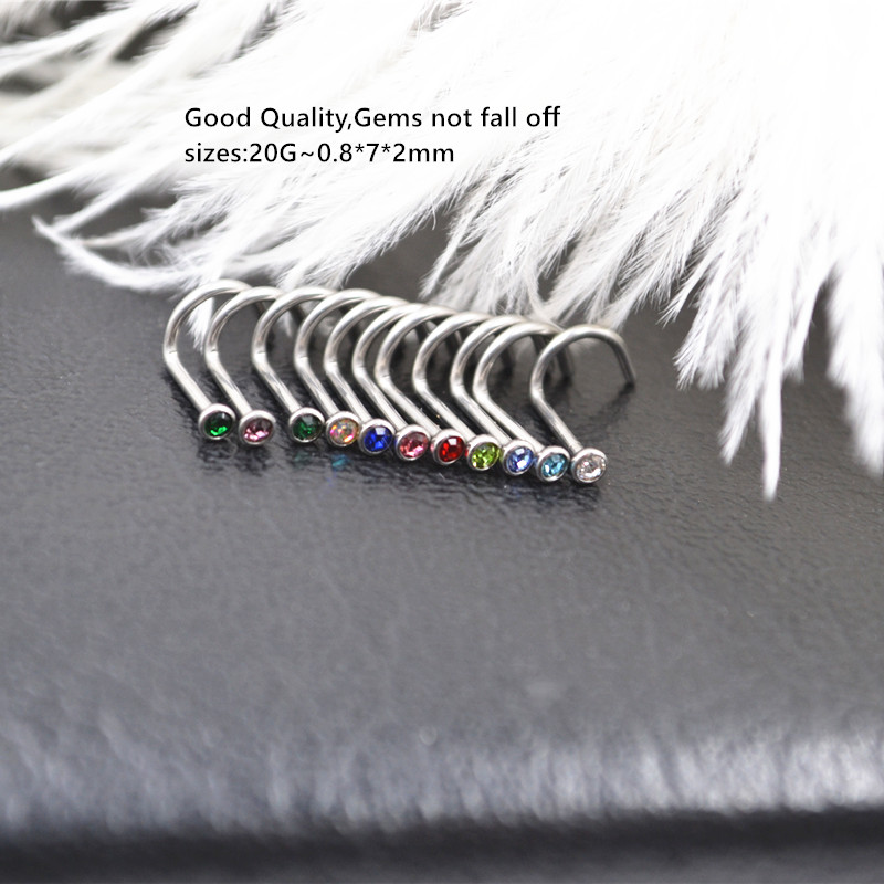 50pcs 20Gx7x2mm Gems Inside No - Body Jewelry Good Quality recensie en prijs
