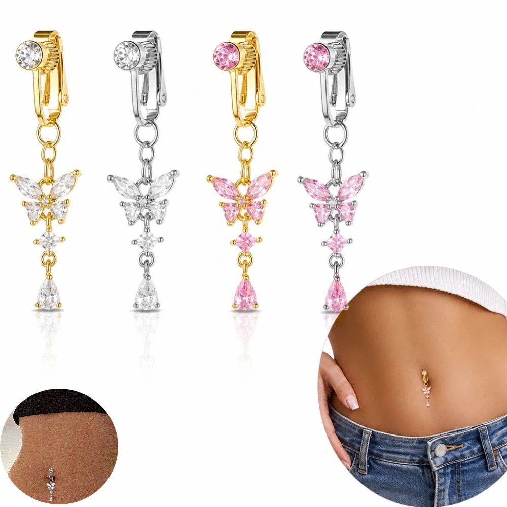 Butterfly Design Clip on Belly - Body Jewelry Belly Button Rings recensie en prijs