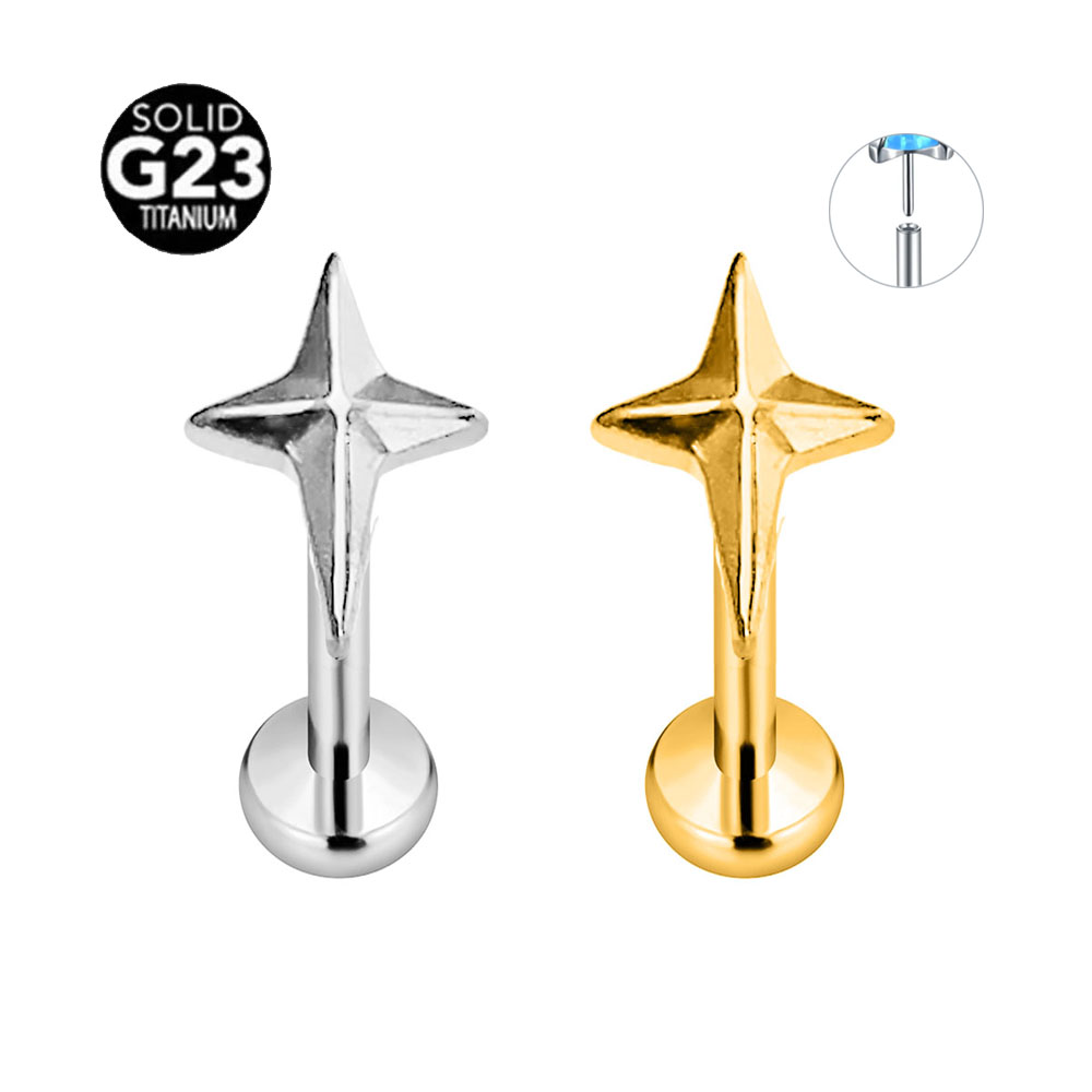 ASTM F136 G23 Titanium Star Cr - Body Jewelry Threadless recensie en prijs