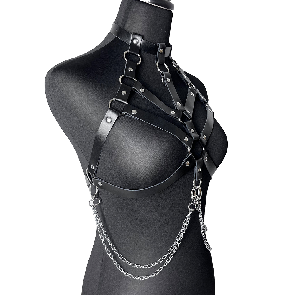 Chain with Leather Lingerie Wo - Body Jewelry Harness recensie en prijs