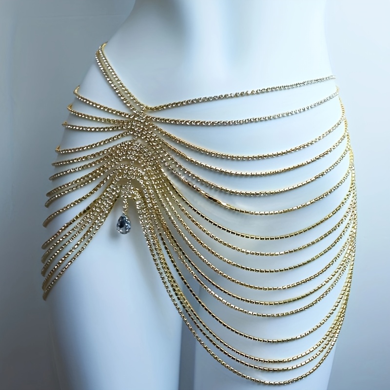 1PCS Sexy Shiny Tassel Crystal - Body Jewelry Rhinestone recensie en prijs