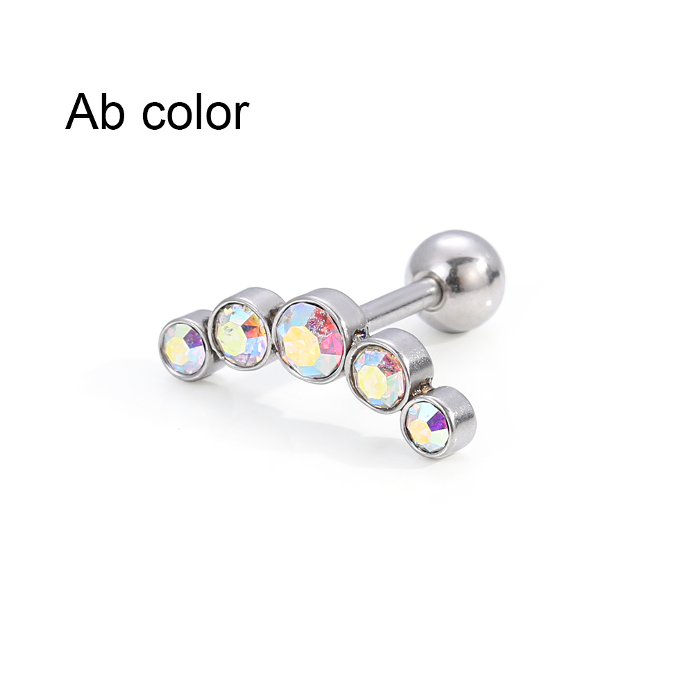1Pcs Fashion 16G Crystal Gem O - Body Jewelry Earrings recensie en prijs