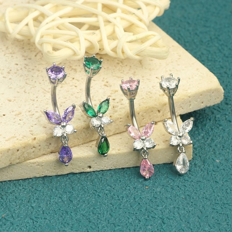 14G Dangle Butterfly Belly Rin - Body Jewelry Co recensie en prijs