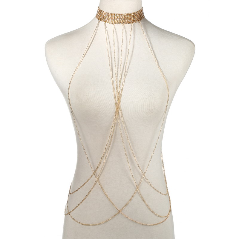 Gold Color Body Chain Women  R - Body Jewelry Harness recensie en prijs