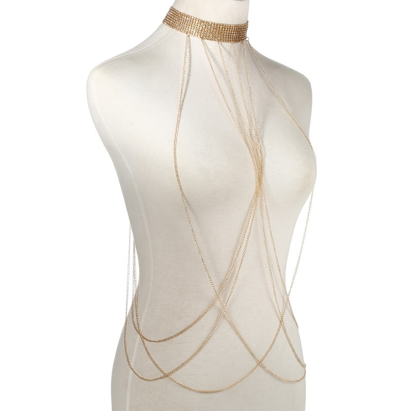 Gold Color Body Chain Women  R - Body Jewelry Harness recensie en prijs