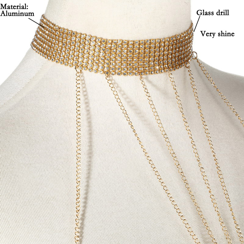 Gold Color Body Chain Women  R - Body Jewelry Harness recensie en prijs