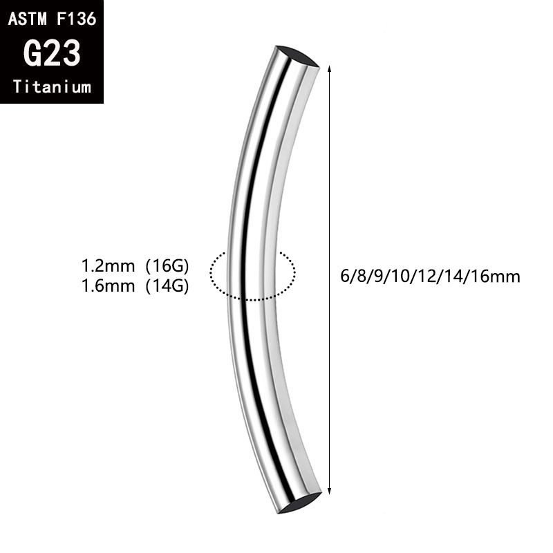 5 Pcs/Lot ASTM F136 Titanium I - Body Jewelry Internally Threaded recensie en prijs