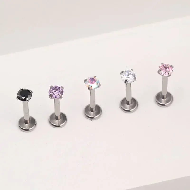 1Pcs G23 Titanium Piercing CZ  - Body Jewelry Internally Threaded recensie en prijs