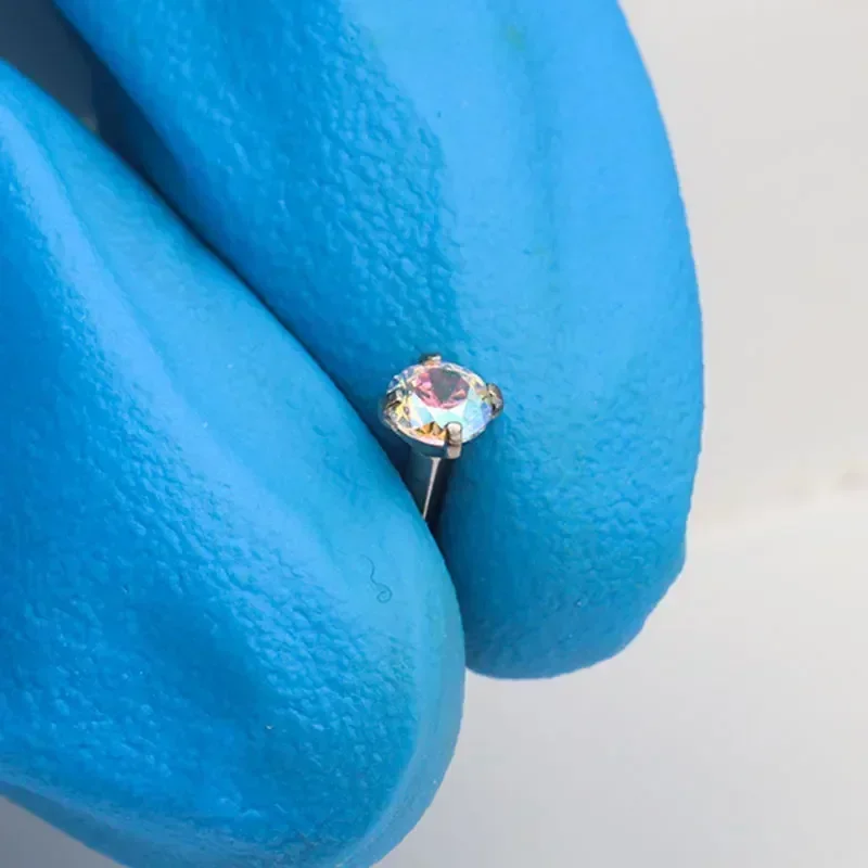 1Pcs G23 Titanium Piercing CZ  - Body Jewelry Internally Threaded recensie en prijs