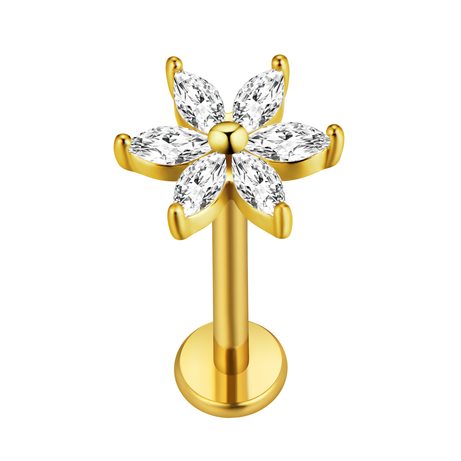 Maple Leaf Labret Piercing Sta - Body Jewelry Internally Threaded recensie en prijs