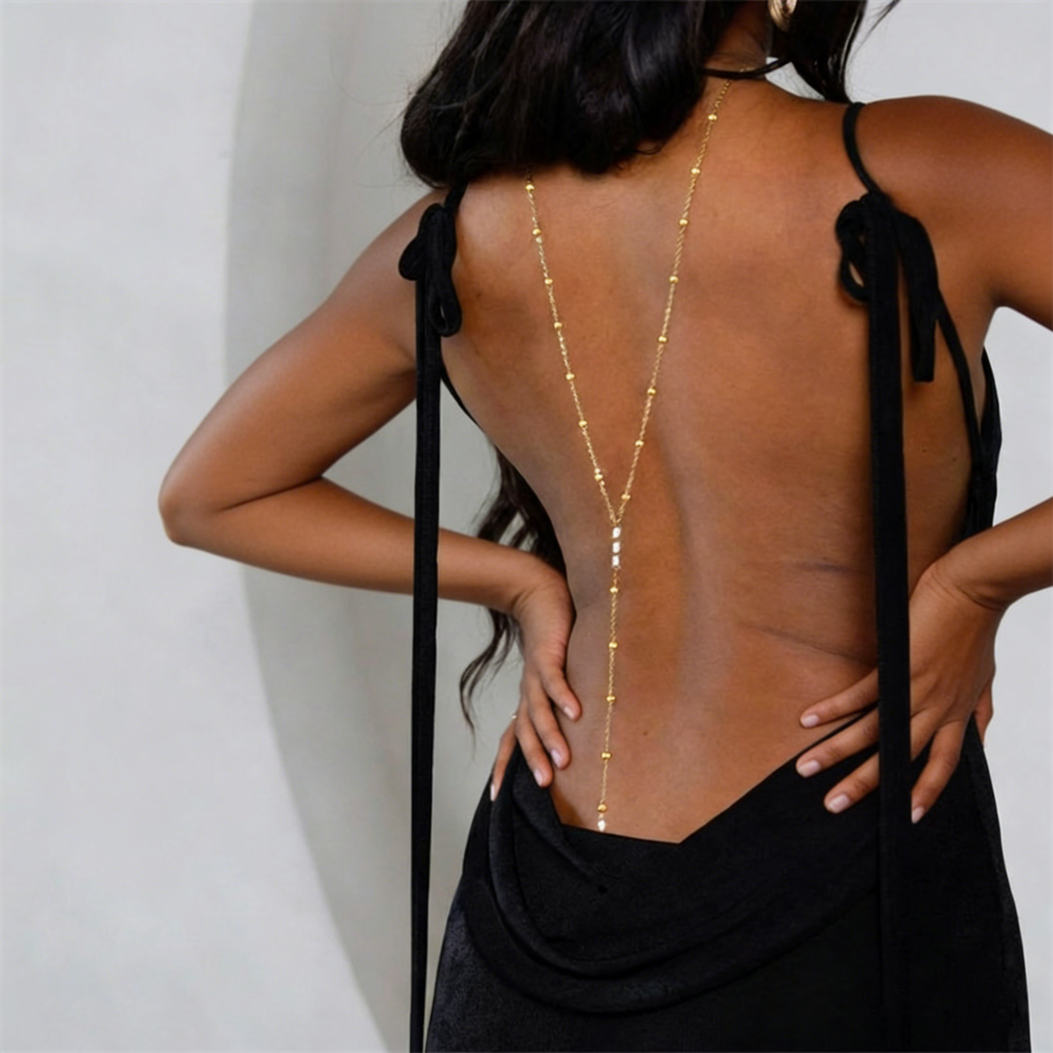 Retro Long Link Chain Women's  - Body Jewelry Rhinestone recensie en prijs