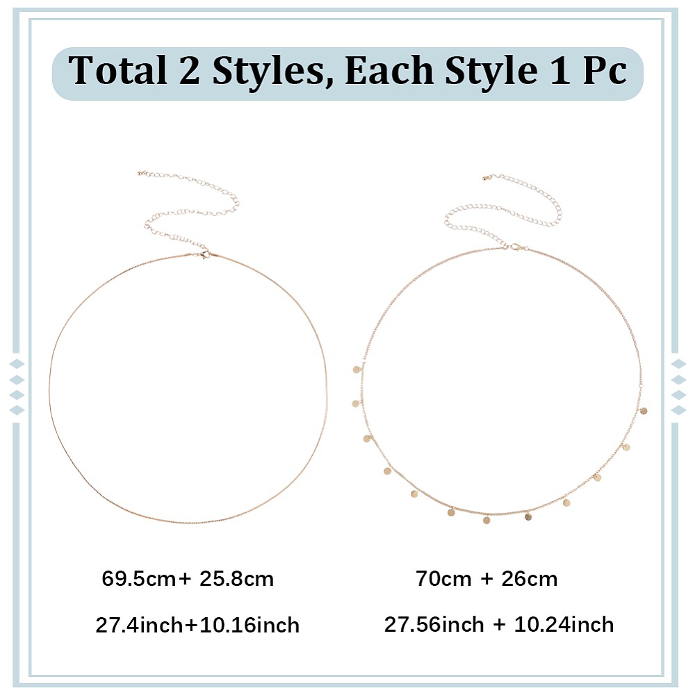 2Pcs Iron Waist Body Chain Bik - Body Jewelry Waist recensie en prijs