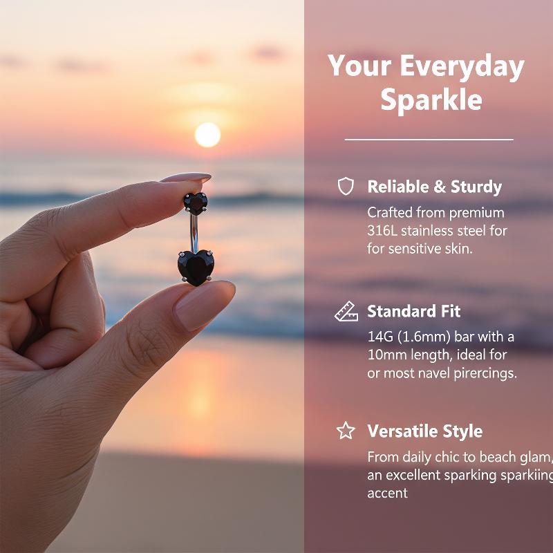 Stainless Steel Crystal Belly  - Body Jewelry Belly Button Rings recensie en prijs