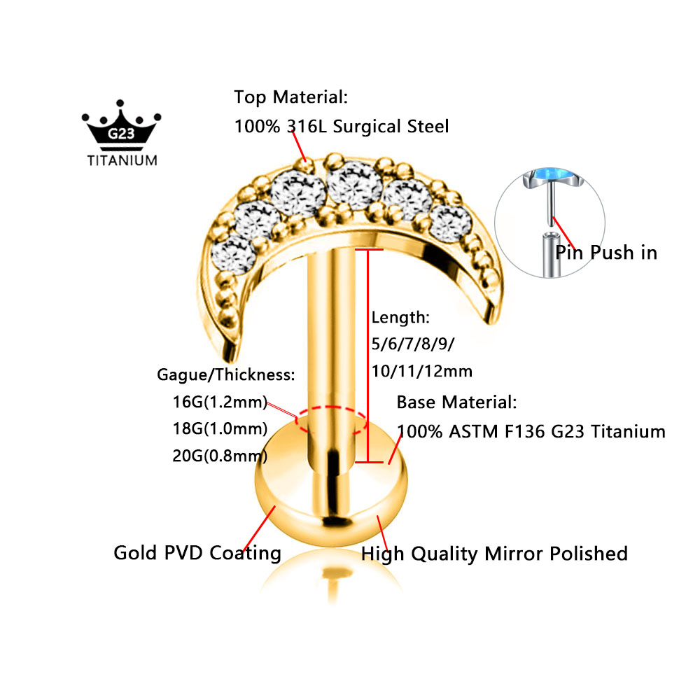 ASTM F136 G23 Titanium Flower  - Body Jewelry Threadless recensie en prijs