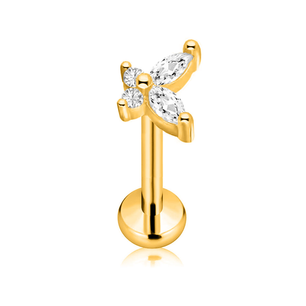 ASTM F136 G23 Titanium Flower  - Body Jewelry Threadless recensie en prijs