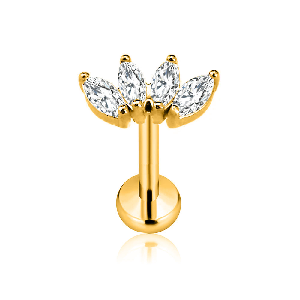 ASTM F136 G23 Titanium Flower  - Body Jewelry Threadless recensie en prijs