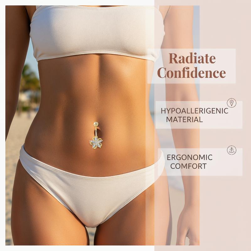 Sparkling Dangle Stainless Ste - Body Jewelry Belly Button Rings recensie en prijs