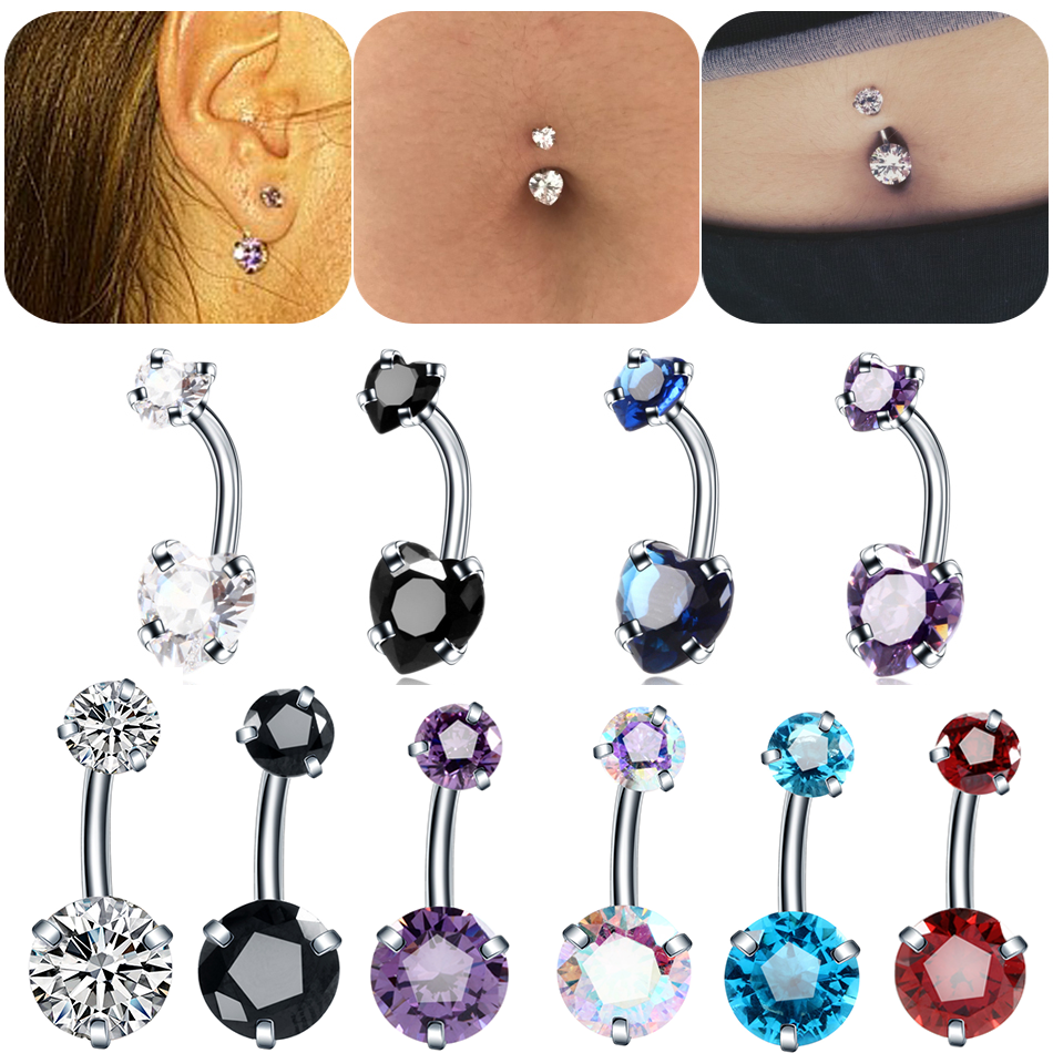 10PC  Navel Piercing Stainless - Body Jewelry Internally Threaded recensie en prijs