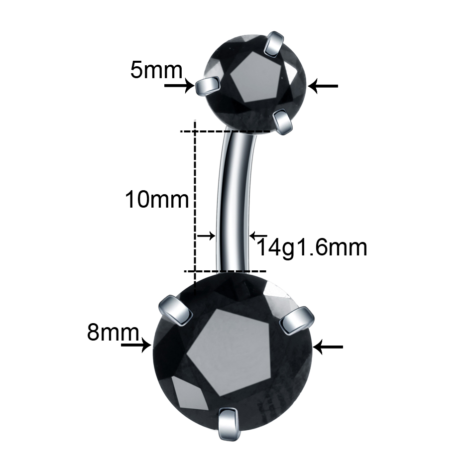10PC  Navel Piercing Stainless - Body Jewelry Internally Threaded recensie en prijs