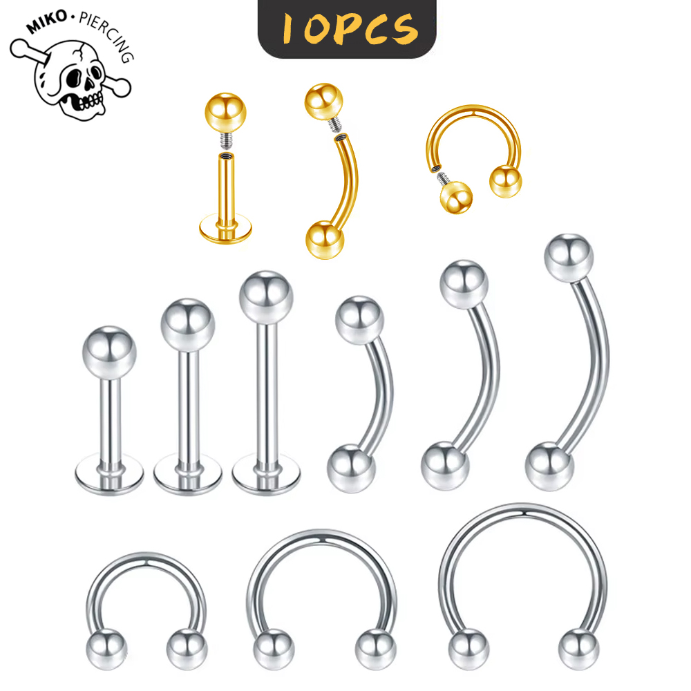 10 Pcs ASTM F136 Titanium Inte - Body Jewelry Internally Threaded recensie en prijs