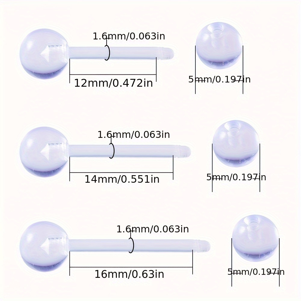 3pcs/Set (Each Size 1pc) Soft  - Body Jewelry Store recensie en prijs