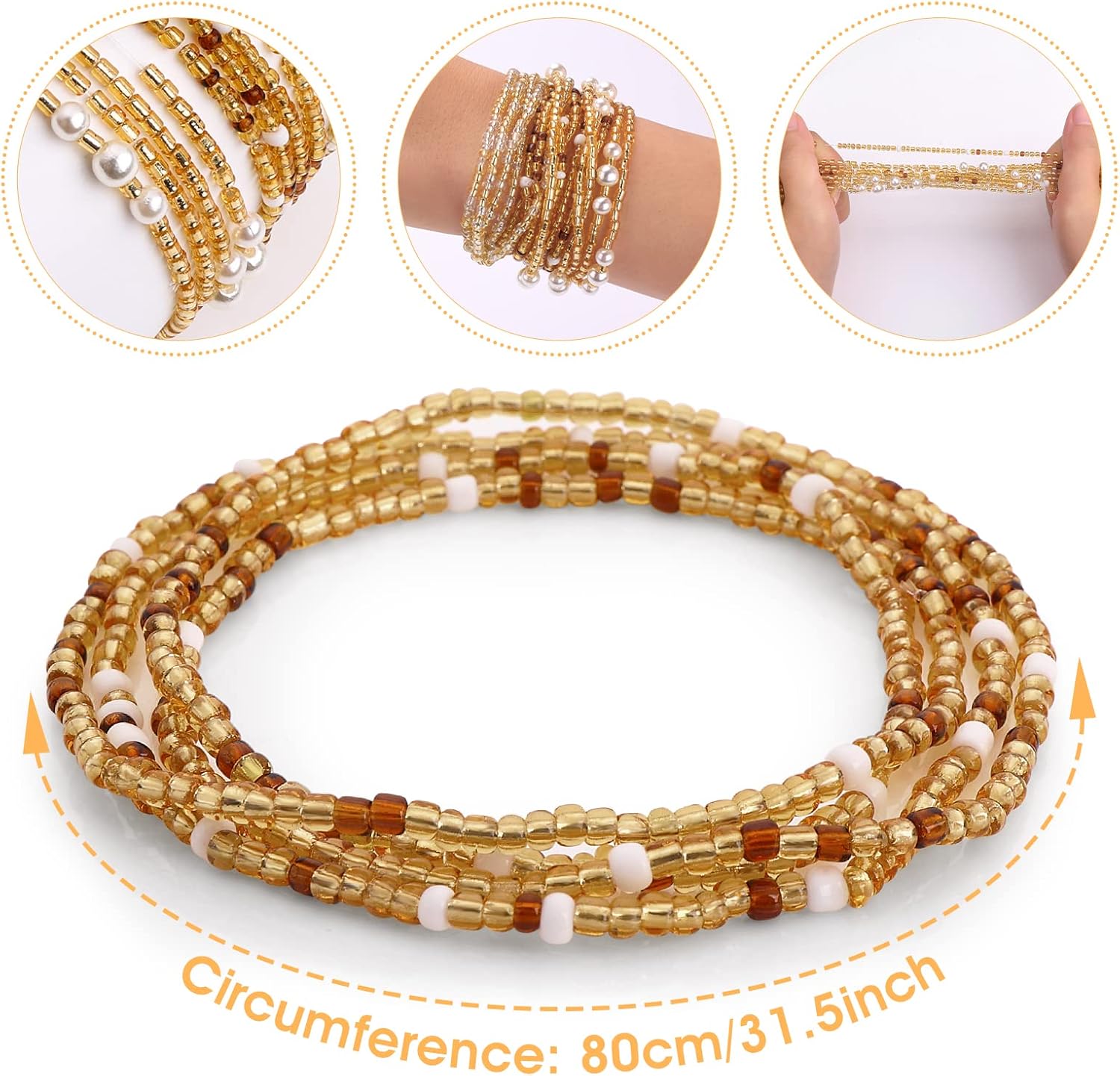 Waist Beads for Women Belly Be - Body Jewelry Waist recensie en prijs