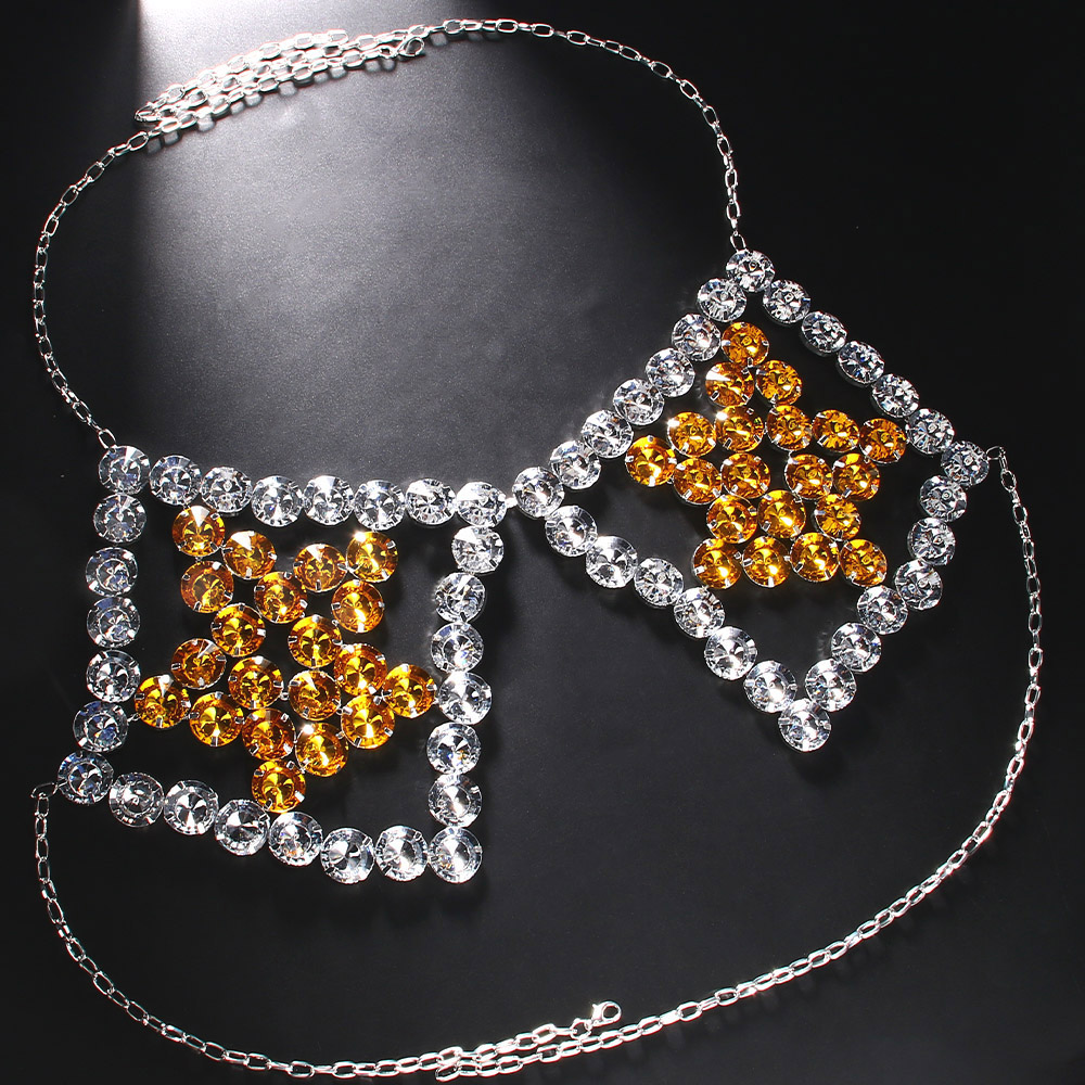 Sexy Yellow Pentagram Chest Ch - Yellow Body Jewelry recensie en prijs