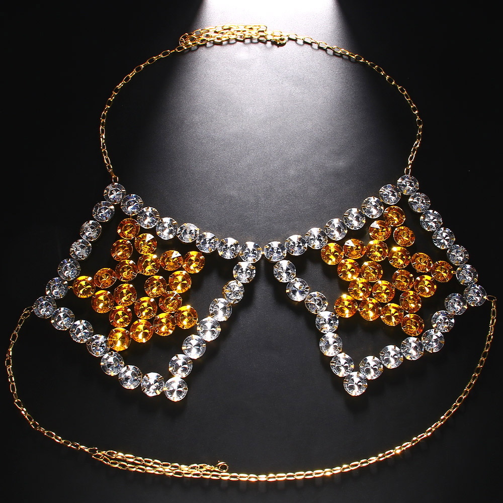Sexy Yellow Pentagram Chest Ch - Yellow Body Jewelry recensie en prijs